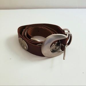 Axcess Leather Skinny Western Belt